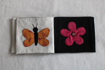 Page papillon fleur